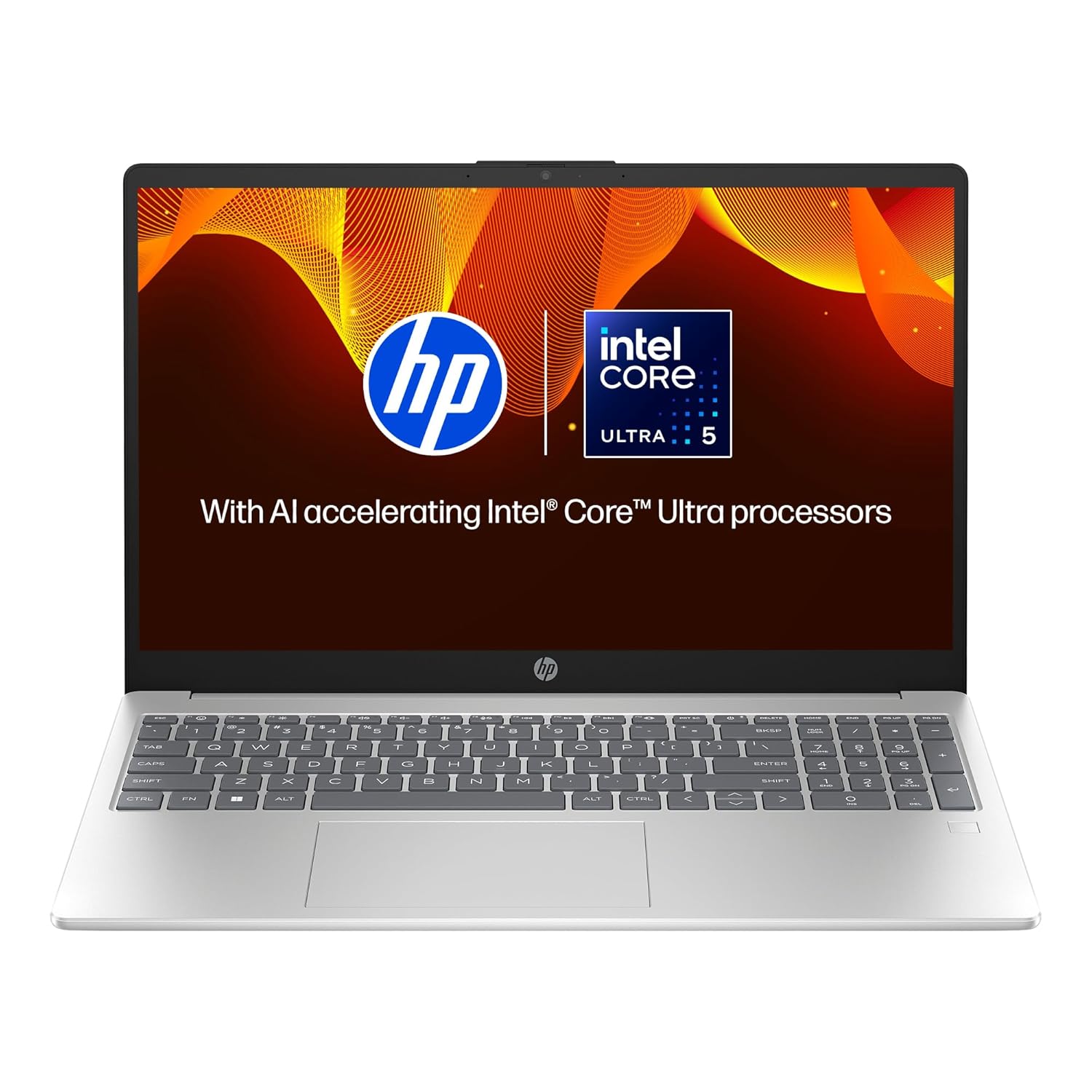 HP 15 AI Laptop, Intel Core Ultra 5 125H, 12 Tops, 16GB DDR5, 512GB SSD (Win11, Office 21, Silver, 1.65kg) IPS, 15.6-inch(39.6cm), 300 nits, FHD, Intel Arc Graphics, Backlit KB, FHD Camera, fd1099TU