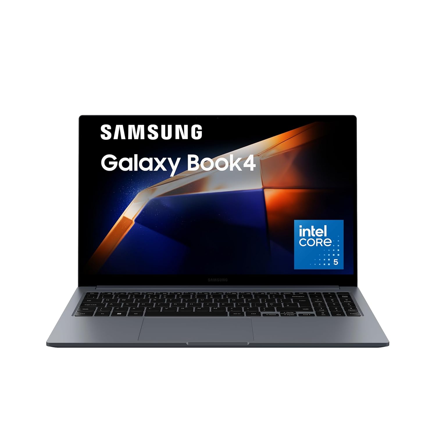 Samsung Galaxy Book4 (Gray, 16GB RAM, 512GB SSD) | 15.6" Full HD Screen | Intel Core 5 120U Processor | Windows 11 Home | MS Office 2021 | Fingerprint Reader | Intel Iris XE Graphics | RJ45 LAN Port