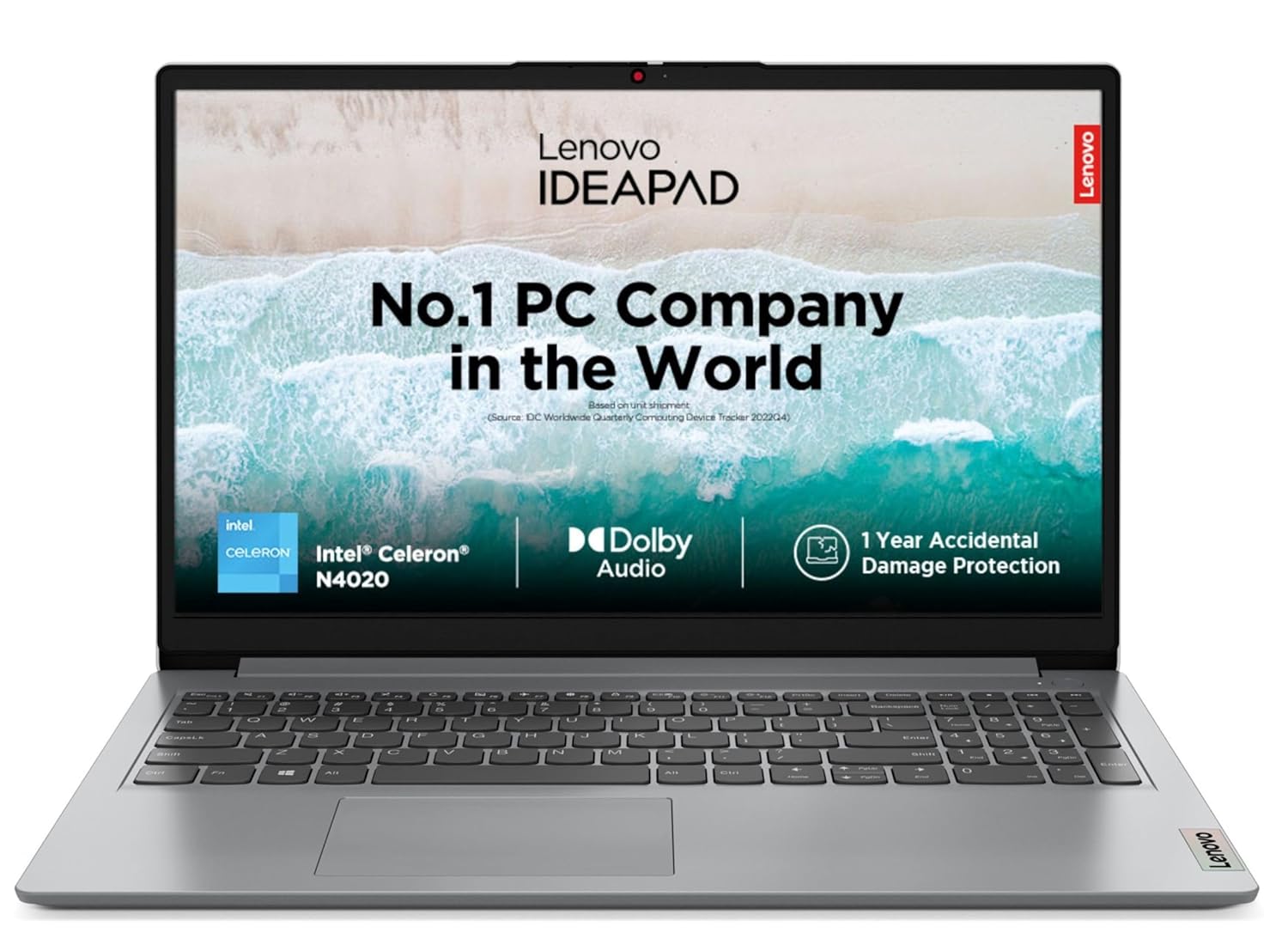 Lenovo IdeaPad Slim 1 Intel Celeron N4020 15.6 inch (39.6cm) Thin & Light Laptop (8GB RAM/512GB SSD/Windows 11 Home/Office Home & Student 2024/1Yr ADP Free/Cloud Grey/1.54Kg), 82V700L2IN