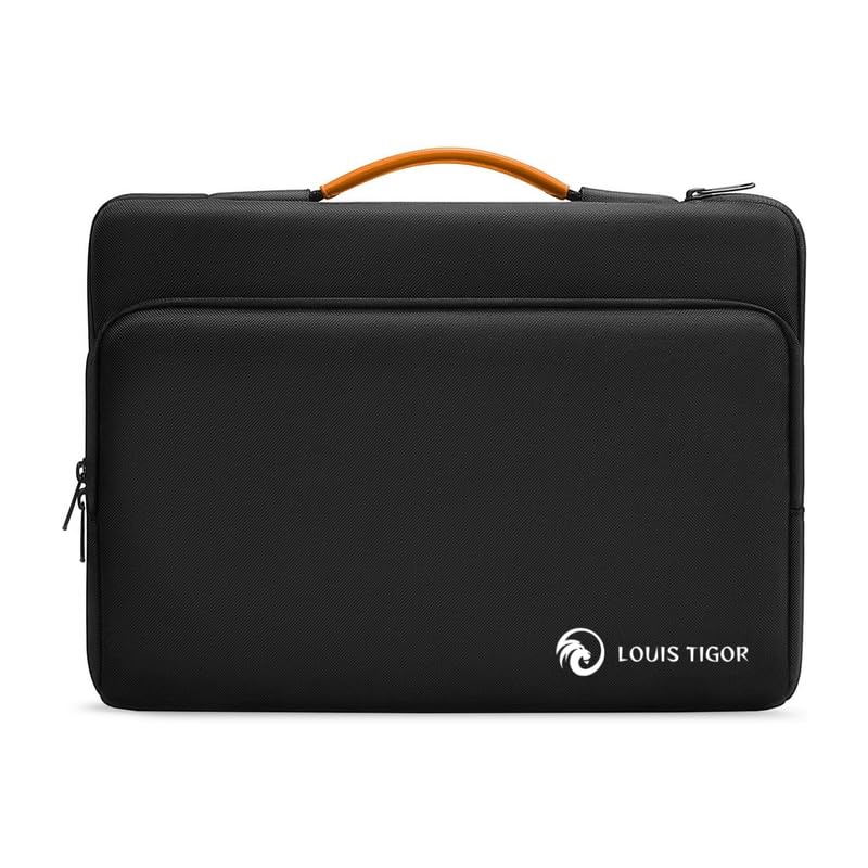 LOUIS TIGOR 13.3-14-" Laptop Sleeve Bag, Waterproof Case for MacBook Pro, Surface Laptop, ASUS VivoBook, Surface Book, Premium Protective Cover for Business and Travel - Black -Single Pocket