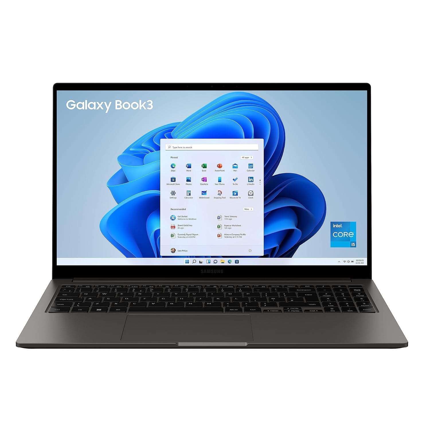 Samsung Galaxy Book3 Core i5 13th Gen 1335U - (16 GB/512 GB SSD/Windows 11 Home) Galaxy Book3 Thin and Light Laptop (15.6 Inch, Graphite, 1.58 Kg, with MS Office)