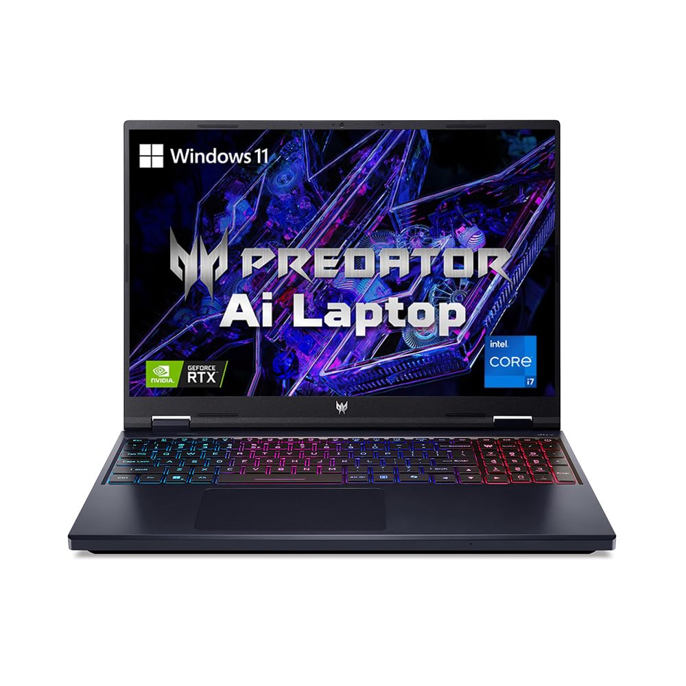 Acer Predator Helios Neo 16 Gaming Laptop Intel Core i7-14700HX Processor, RTX 4050-6GB GDDR6, WUXGA Display, 400 nits, 165Hz Refresh Rate (Win 11 Home/16 GB/1 TB SSD) - PHN16-72 with 40.64 cm (16")