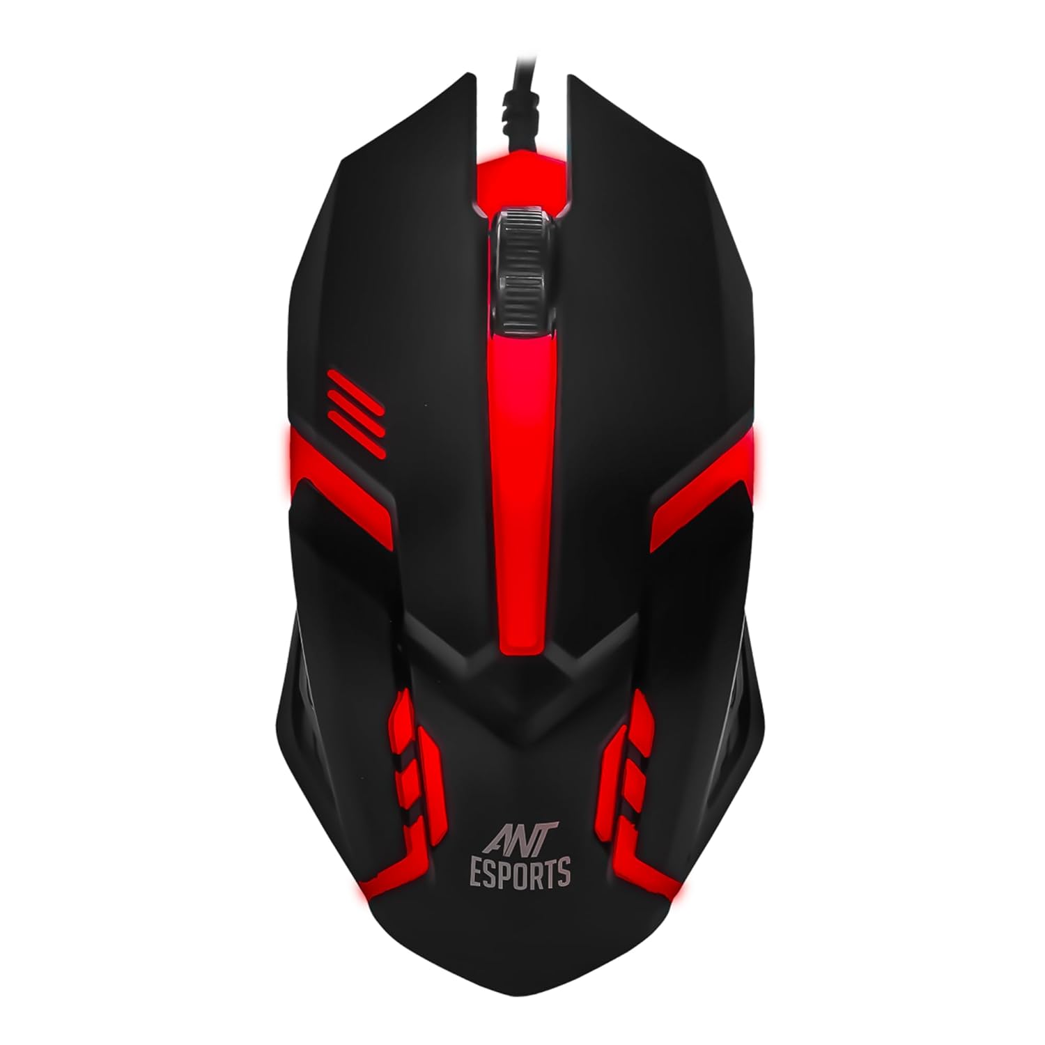 Ant Esports GM45 Gaming Mouse, USB Optical Computer Mice with Rainbow Backlit, 4 Adjustable DPI Up to 3600, Ergonomic Gamer Laptop PC Mouse for Windows 7/8/10/XP Vista Linux -Black