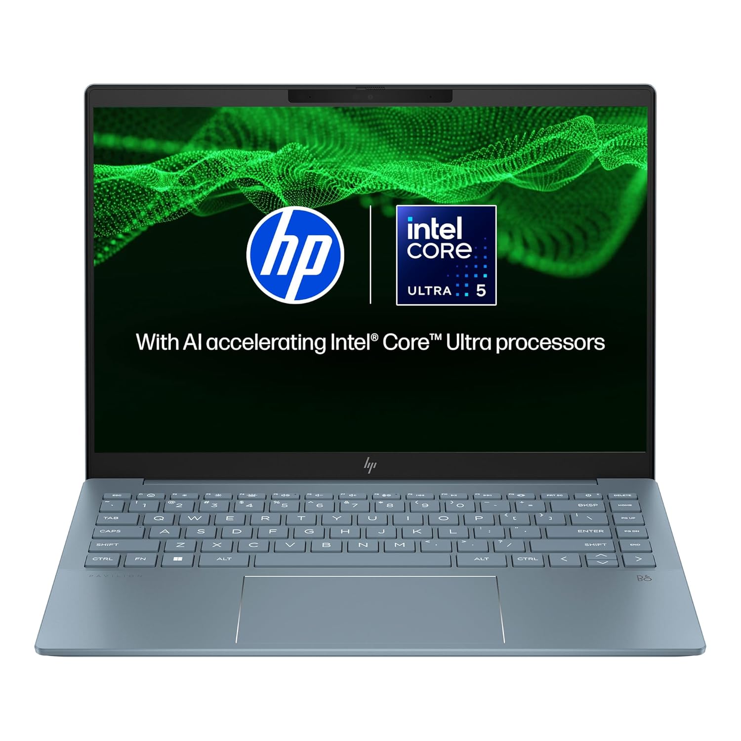 HP Pavilion Plus 14 AI-enhanced Laptop, Intel EVO Core Ultra 5 125H,14-inch (35.6 cm) 16GB, 512GB SSD, Intel Arc Graphics, WQXGA, 300 nits, 120Hz, 5MP IR Camera, (Win 11, MSO, Blue, 1.44 kg), ew1082TU