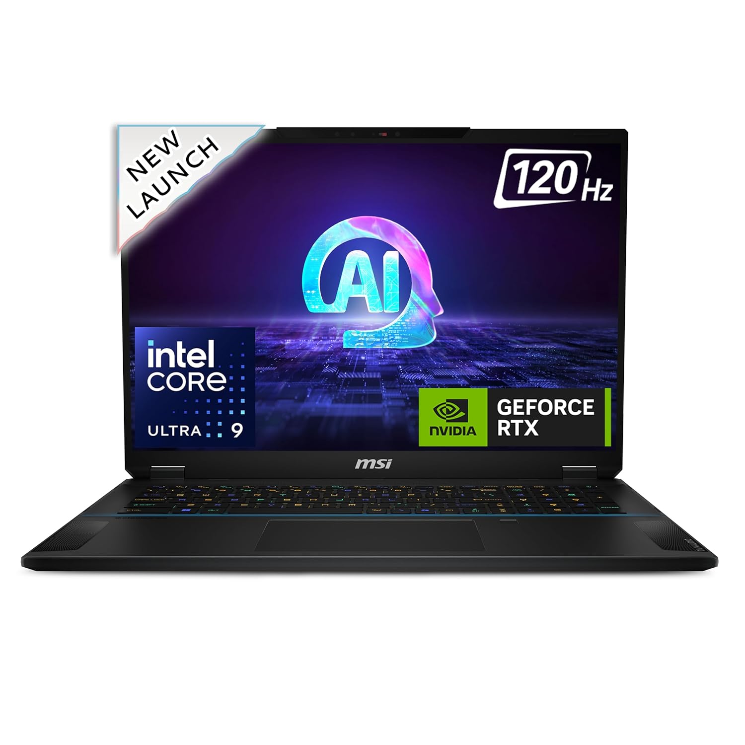 MSI Stealth 18 AI Studio,Intel 1st. Gen Ultra 9 185H,Built-in AI,46CM 16:10 UHD+ MiniLED120Hz Gaming Laptop(32GB/2TB NVMe SSD/Windows 11 Home/NVIDIA GeForce RTX 4090/Midnight Black/2.89Kg),A1VIG-022IN