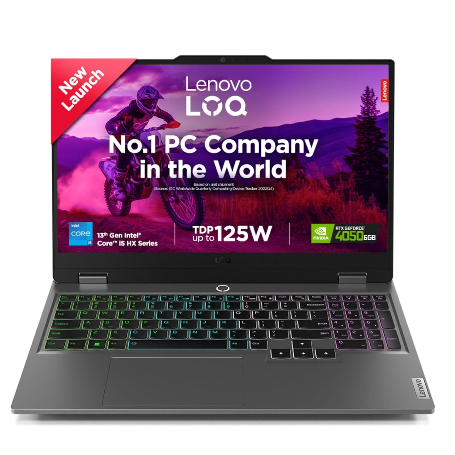 Lenovo LOQ 2024, Intel Core i5-13450HX, 13th Gen, NVIDIA RTX 4050-6GB, 16GB RAM, 512GB SSD, FHD 144Hz, 15.6"/39.6cm, Windows 11, MS Office 21, Grey, 2.4Kg, 83DV007GIN, 1Yr ADP Free Gaming Laptop