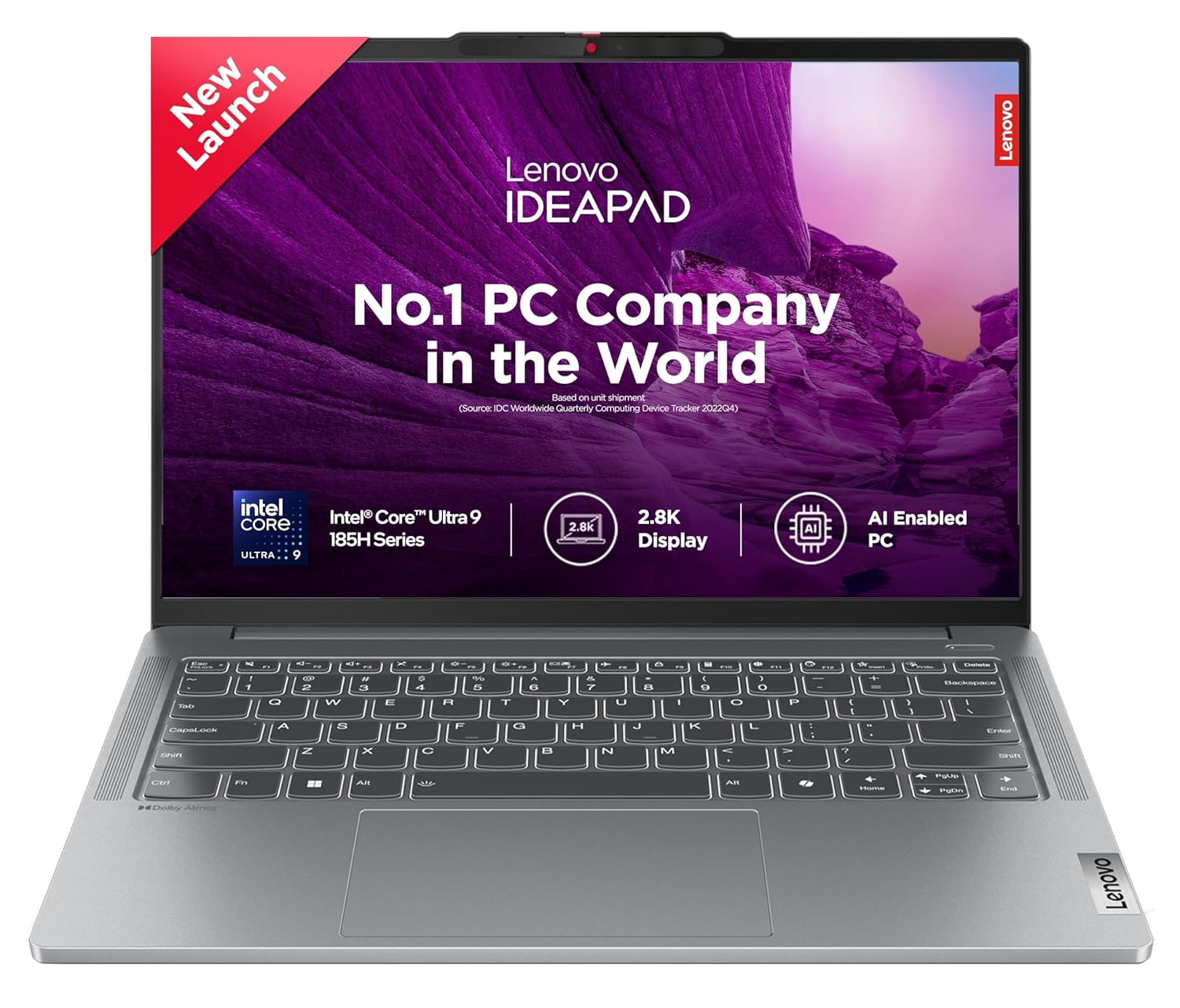 (Refurbished) Lenovo IdeaPad Pro 5 Intel Evo Core Ultra 9 185H Built-in AI 14" (35.56cm) 2.8K-OLED 400Nits 120Hz Laptop (32GB/1TB SSD/Win11/Office 21/FHD+IR Camera/Alexa/3 Mon Game Pass/Grey/1.4Kg), 83D2001GIN