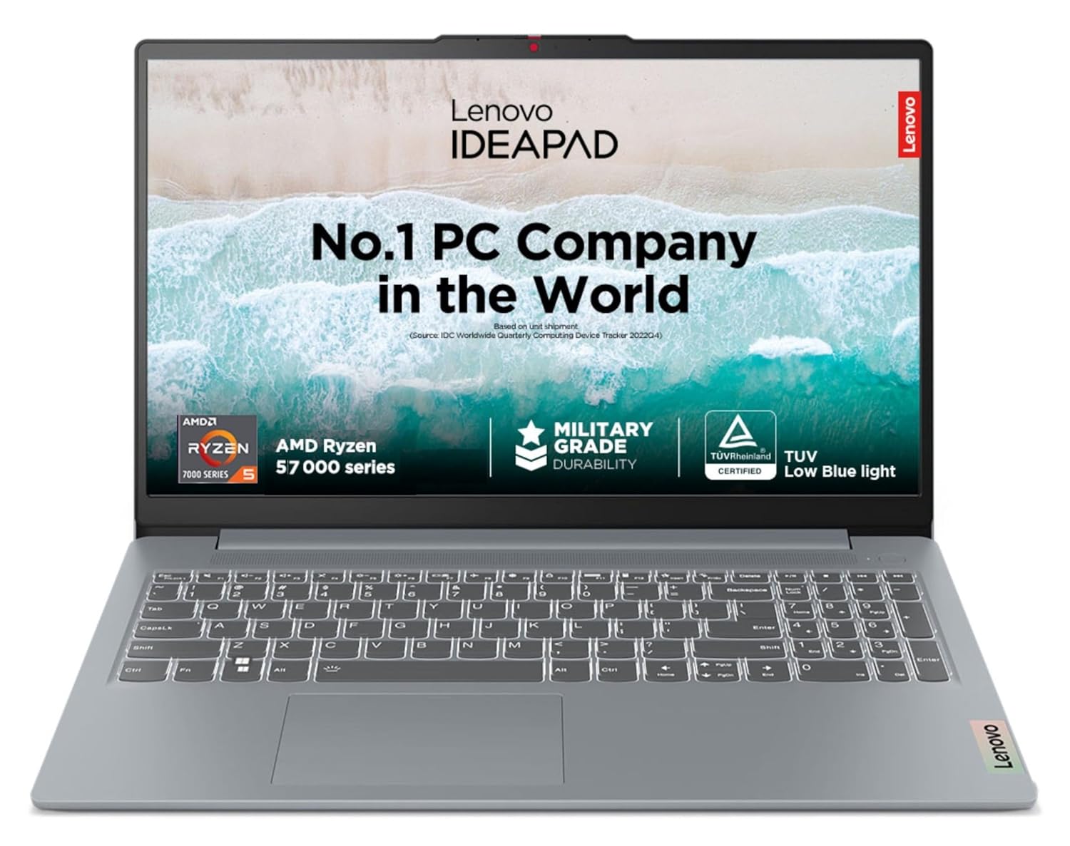Lenovo Ideapad Slim 3 AMD Ryzen 5 7520U 15.6" (39.6Cm) FHD Thin and Light Laptop (16Gb/512GB SSD/Win 11/Office 2021/Backlit Keyboard/Alexa Built-in/3 Month Game Pass/Arctic Grey/1.62Kg), 82XQ008VIN