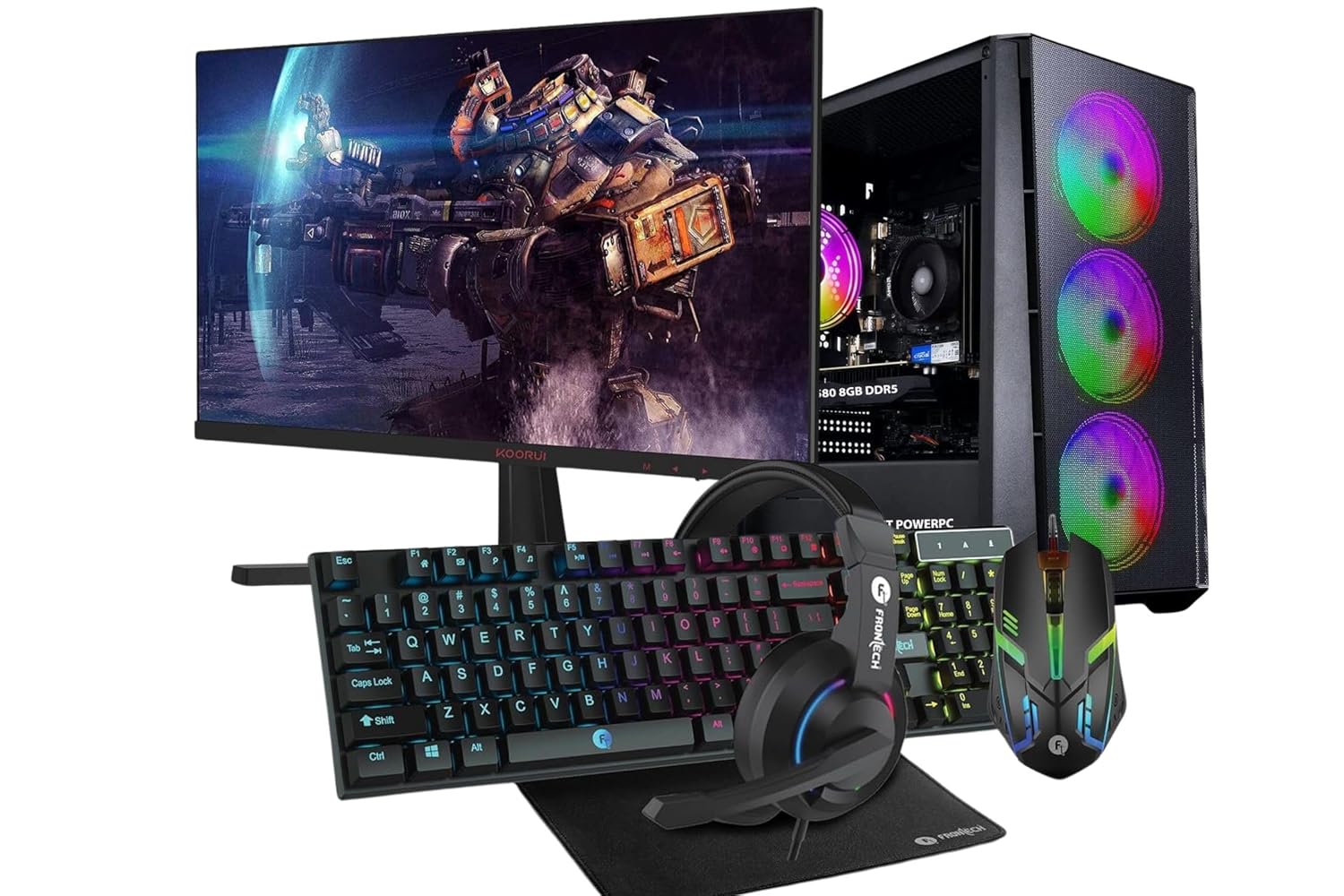 CHIST I7 Gaimng Pc Full Setup (core i7 4570/16GB Ram/ 256GB NVME SSD /1TB HDD/ 24-INCH Full HD Monitor/Keyboard Mouse/Windows 10/WiFi-Bluetooth) (GT 1050TI 4GB Graphic Card)