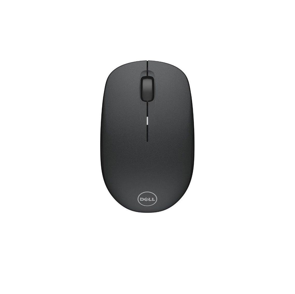Dell WM126 Wireless Mouse, 1000DPI, 2.4 Ghz with USB Nano Receiver, Optical Tracking, 12-Months Battery Life, Plug and Play, Ambidextrous, Connect Up To 6 Compatible Devices With One Receiver - Black