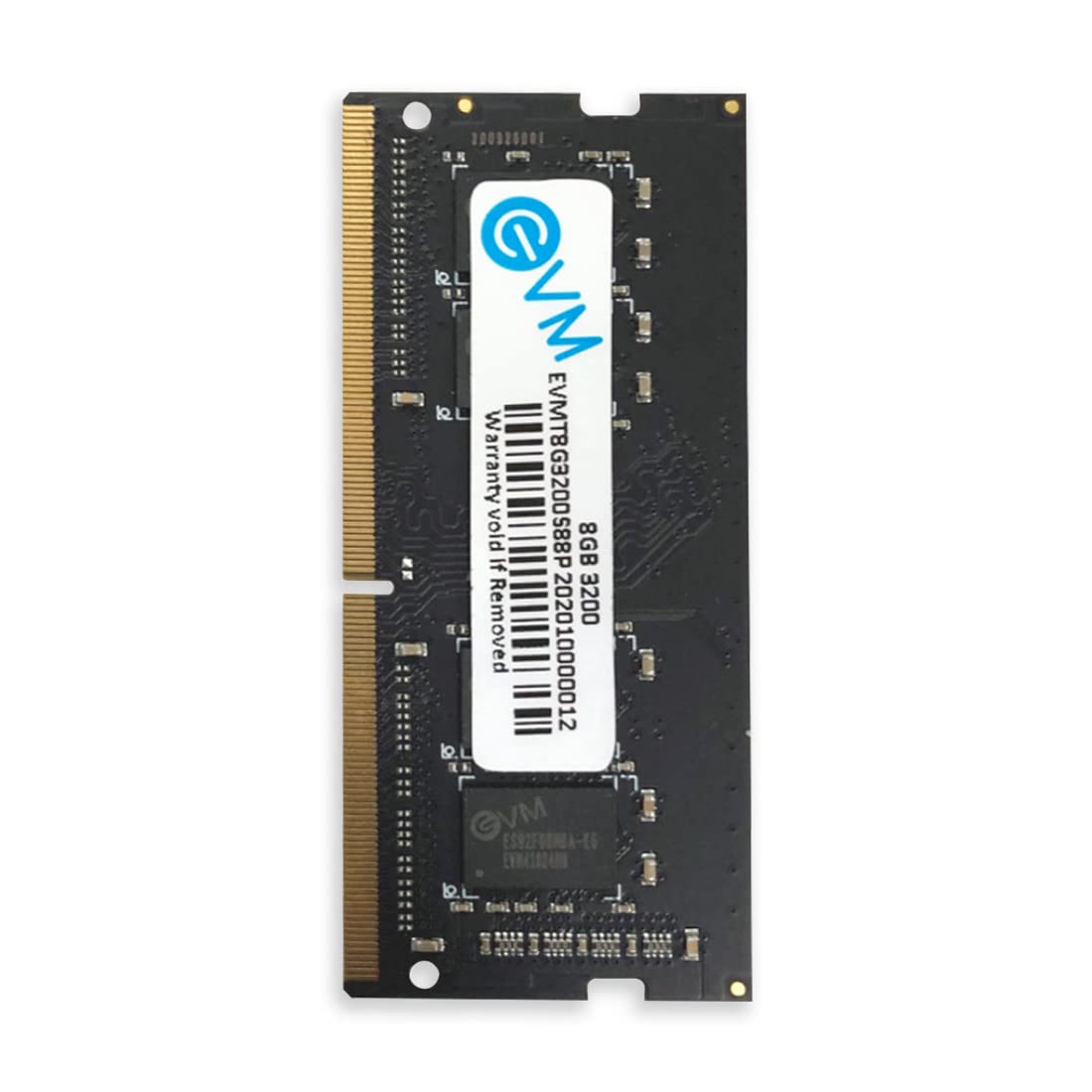 EVM 8GB DDR4 Laptop RAM 3200MHz - Unleash Your System's Full Potential - Perfect for Gamers, Office Work, and More - 10 Years Warranty (EVMT8G3200S88P)