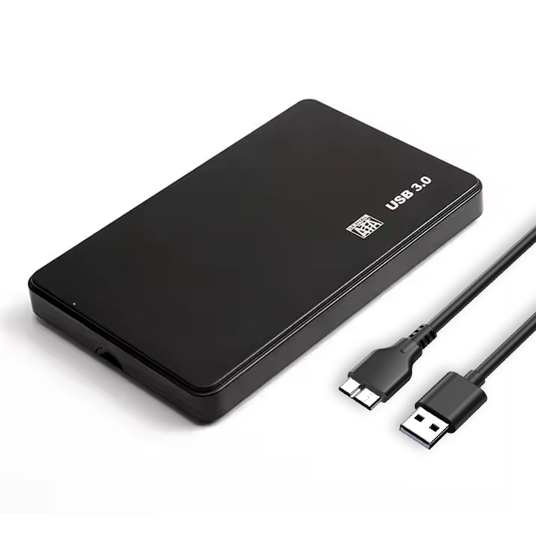 Dyazo 2.5" SATA External Hard Drive Case with USB 3.0 Connection for HDD/SSD | Supports UASP Up to 4TB Storage | Tool-Free Portable Hard Drive Enclosure | Compatible with Laptop, PC and TV