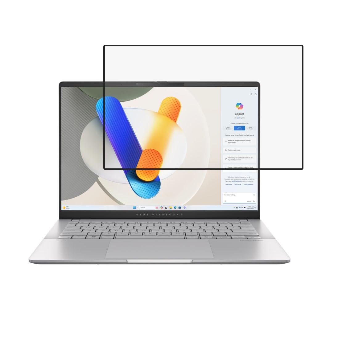 DVTECH Laptop Screen Protector Compatible With ASUS Vivobook S 14 OLED (M5406)(14 Inch) 9H Scratch resistance (Flexible Screen Protector)