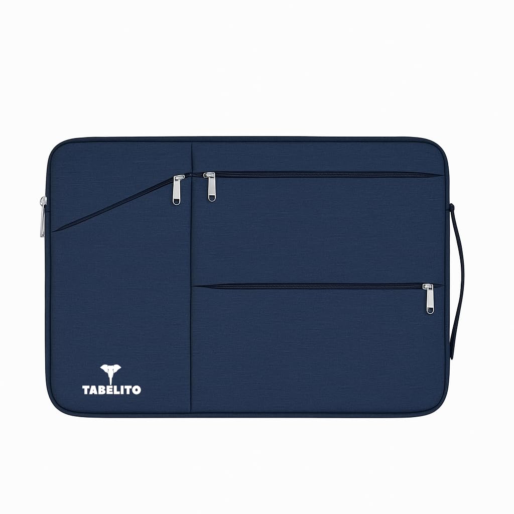 Tabelito Polyester Hybrid Laptop Bag Sleeve Case Cover Pouch for 14 Inch(35Cm) Laptop Apple/Dell/Lenovo/Asus/Hp/Samsung/Mi/MacBook/Ultrabook/Thinkpad/Ideapad/Surfacepro (Blue)