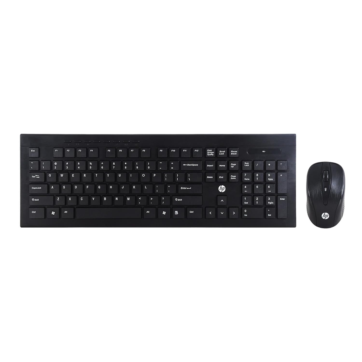 HP USB Wireless Spill Resistance Keyboard and Mouse Set with 10m Working Range 2.4G Wireless Technology / 3 Years Warranty (4SC12PA), Black