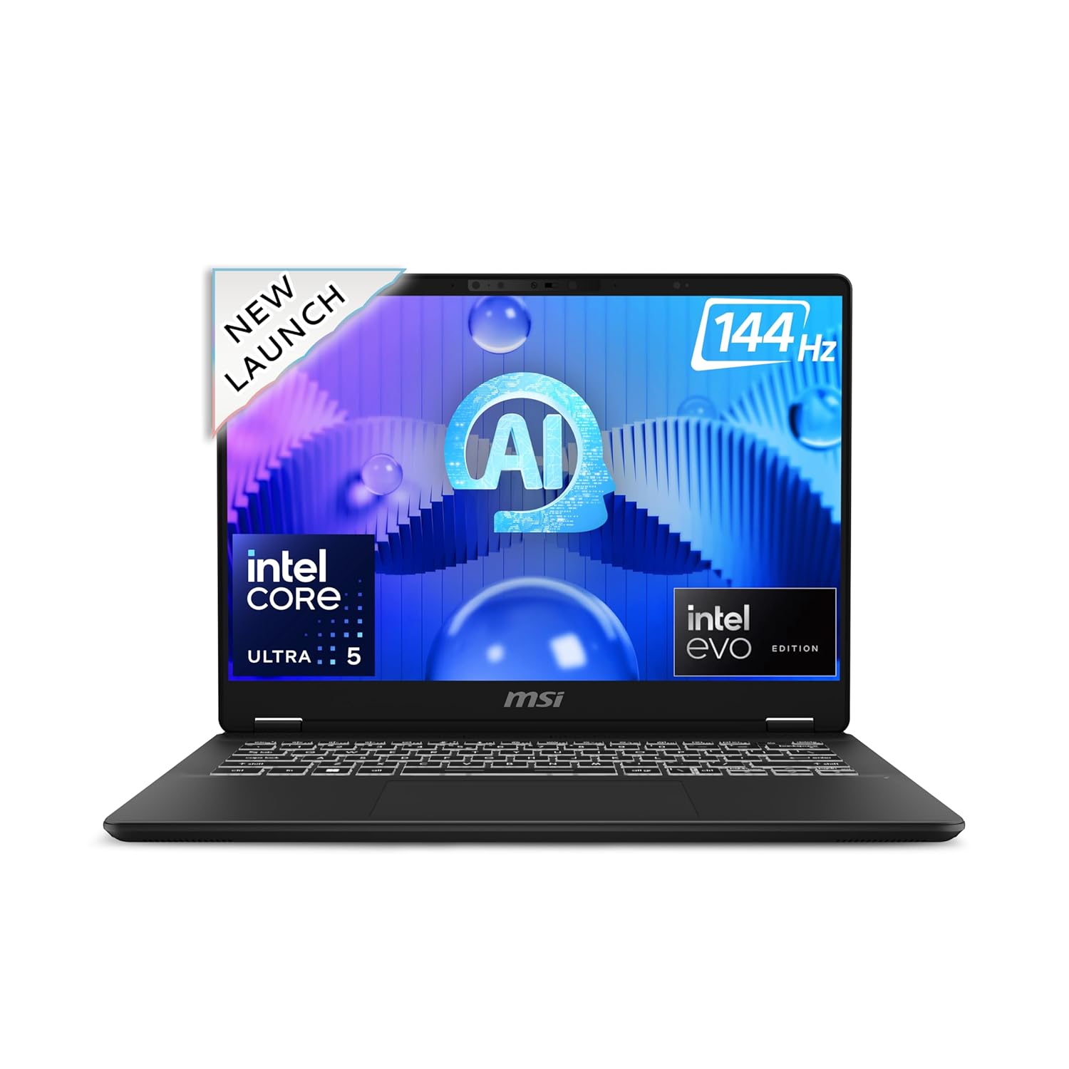 MSI Prestige 14 AI Evo, Intel 1st Gen. Ultra 5 125H,Built-in AI, 36CM FHD+ 144Hz Laptop(16GB/1TB NVMe SSD/Windows 11 Home/Intel Arc/Stellar Gray/1.7Kg), C1MG-050IN