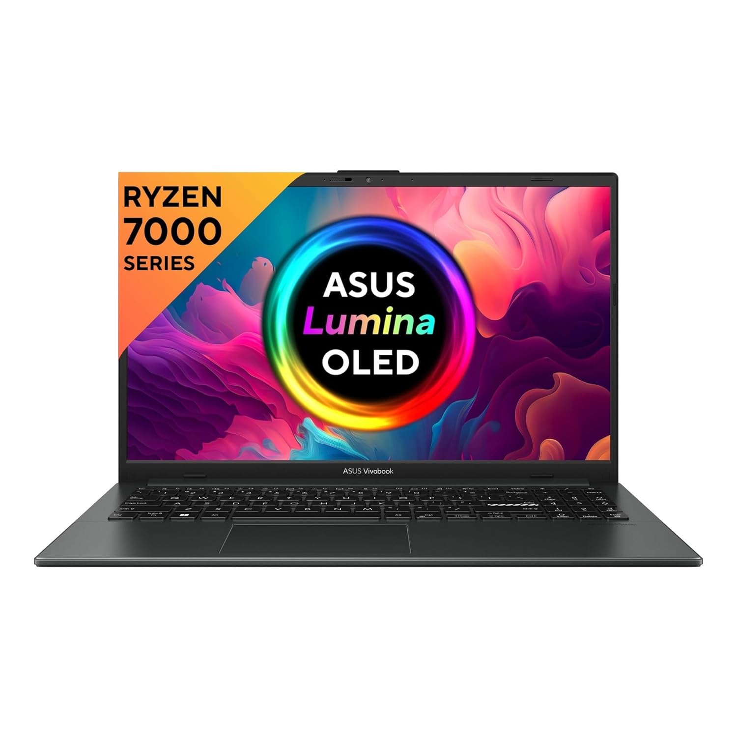 ASUS Vivobook Go 15 (OLED), AMD Ryzen 3 7320U, 15.6" (39.62 cm) FHD OLED, Thin & Light Laptop (8GB/512GB SSD/Windows 11/Office 2021/Backlit Keyboard/Mixed Black/1.63 kg), E1504FA-LK322WS