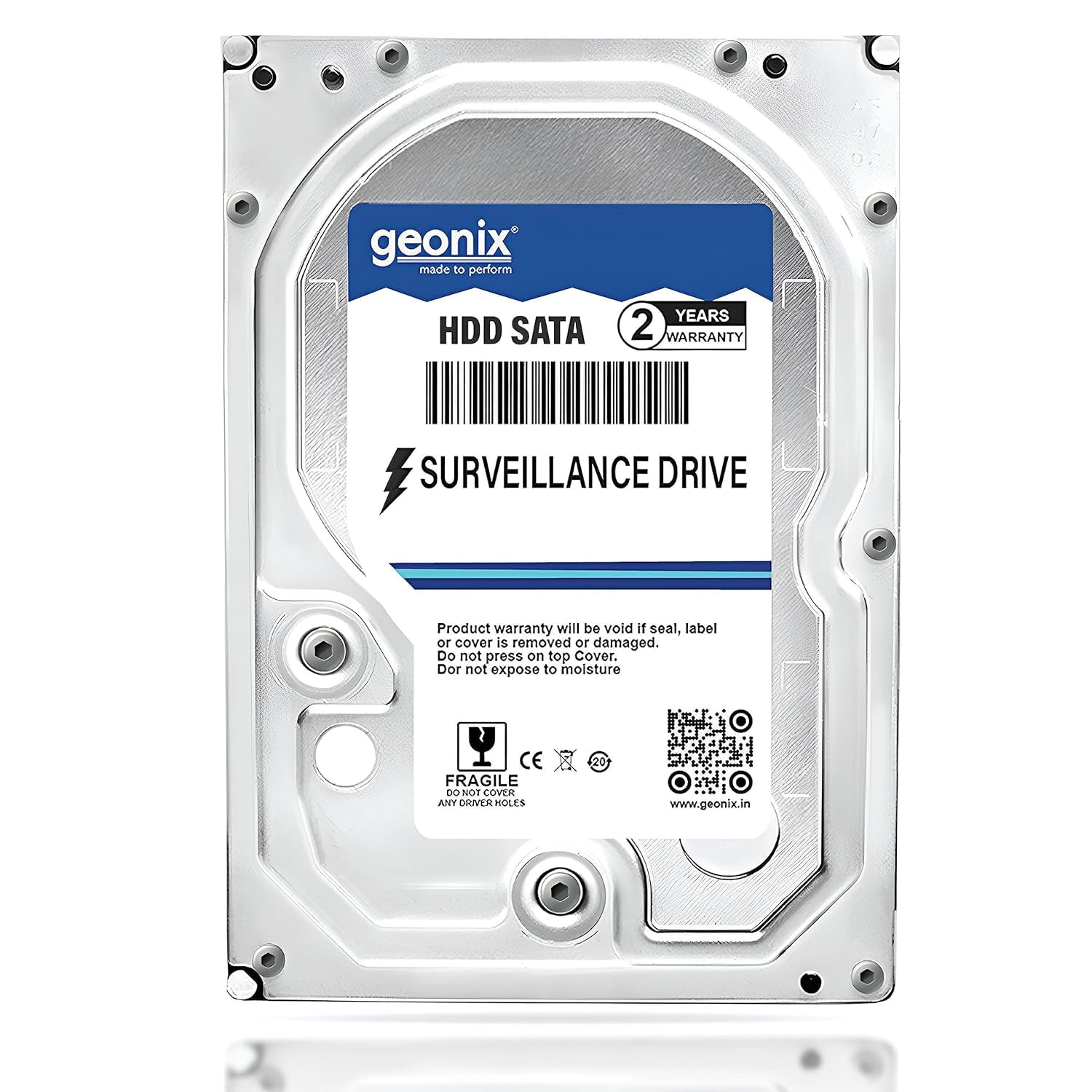 GEONIX Refurbished 10 TB SATA Hard Drive for Desktop/Surveillance8.89 cm(3.5 Inch), 6 Gb/s 7200 RPM High Speed Data Transfer, Heavy Duty Hard Disk with 256 MB Cache for Computer PC, 2 Years Warranty