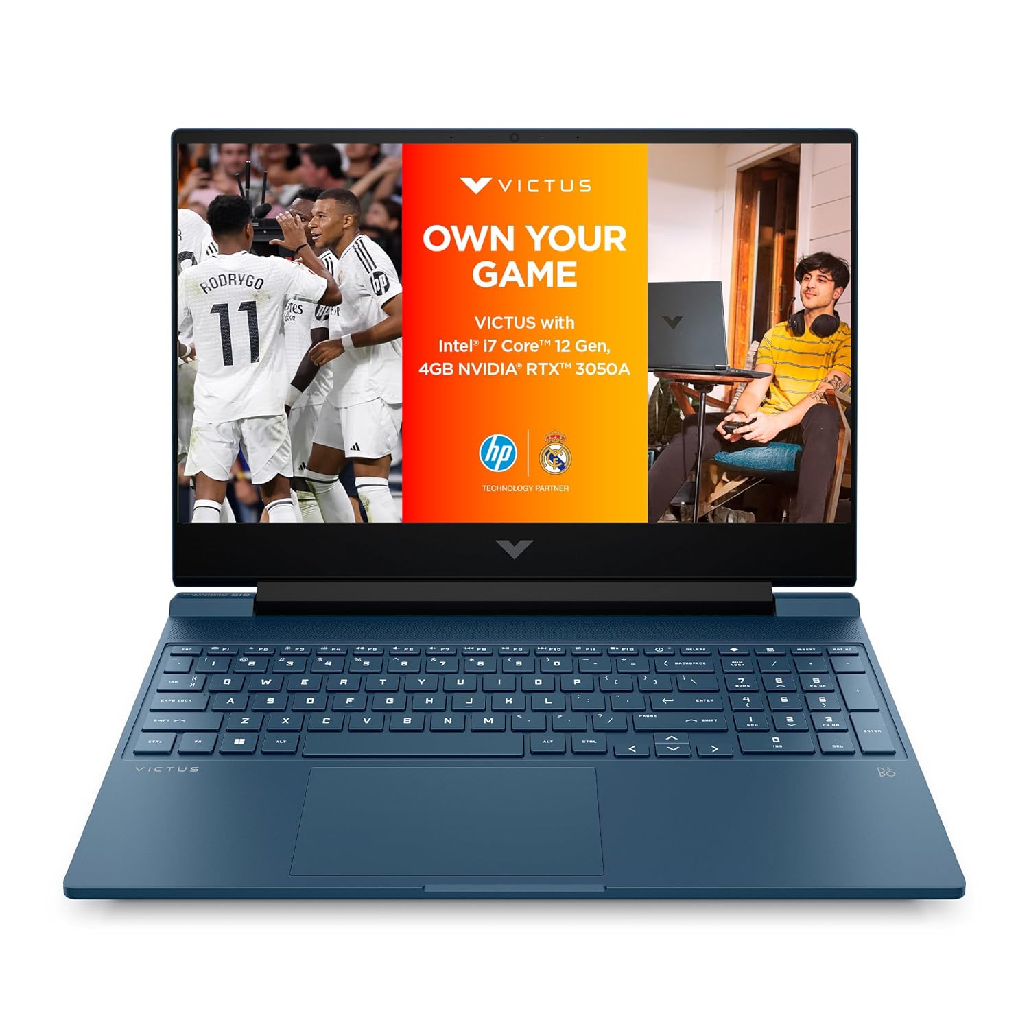HP Victus, 12th Gen Intel Core i7-12650H, 4GB NVIDIA GeForce RTX 3050 Gaming Laptop (16GB RAM, 1TB SSD) 144Hz, IPS, 15.6"/39.6cm, FHD, Win 11, Office 2021, Blue, 2.3Kg, Enhanced Cooling, fa1389TX