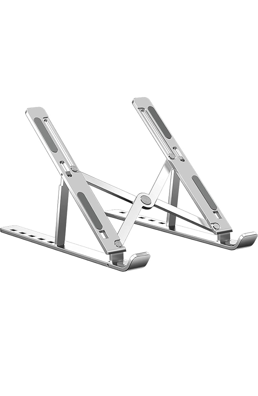 Uniqetech Adjustable Metal Laptop Stand Foldable Ergonomic Riser for Desk Compatible with MacBook Air Pro, HP, Lenovo, Dell 1015.6 Laptops