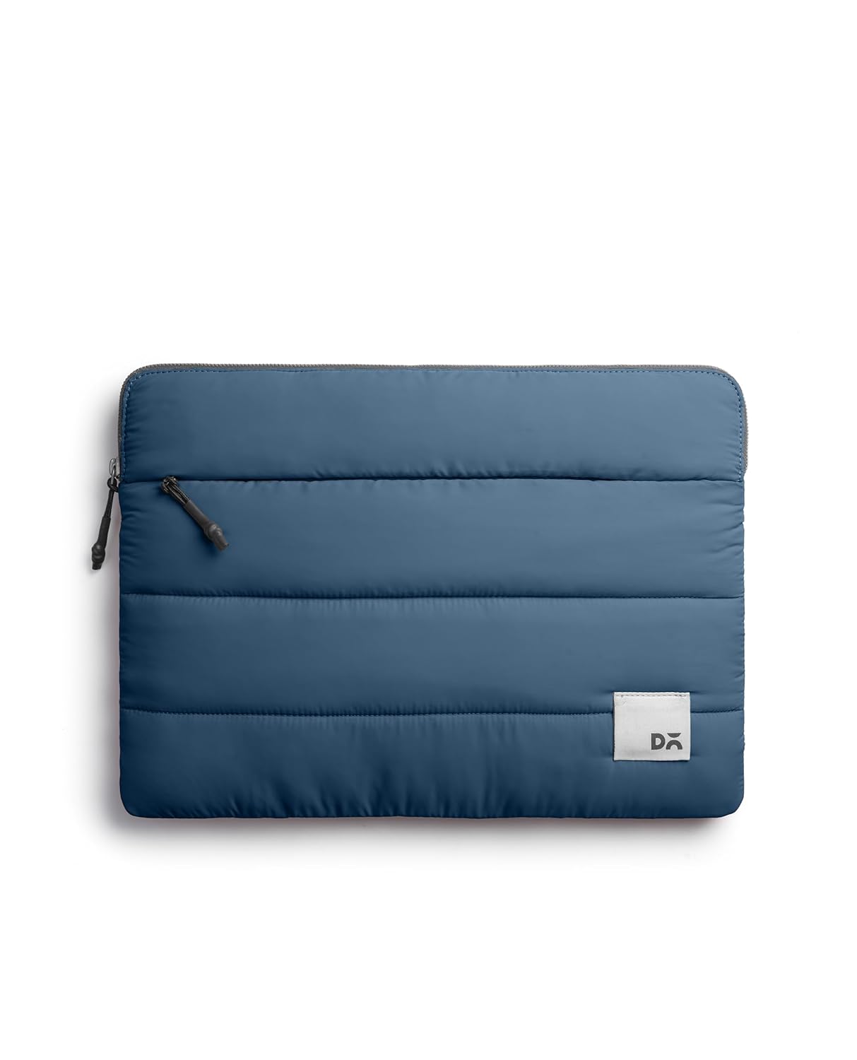 DailyObjects Medium Stria Portable Laptop Sleeve | Durable Polyester |Compatible with Laptop/MacBook Air/Pro Upto 14 Inch |Lightweight Water Resistant Fabric |Padded Compartment with Zip Closure- Blue