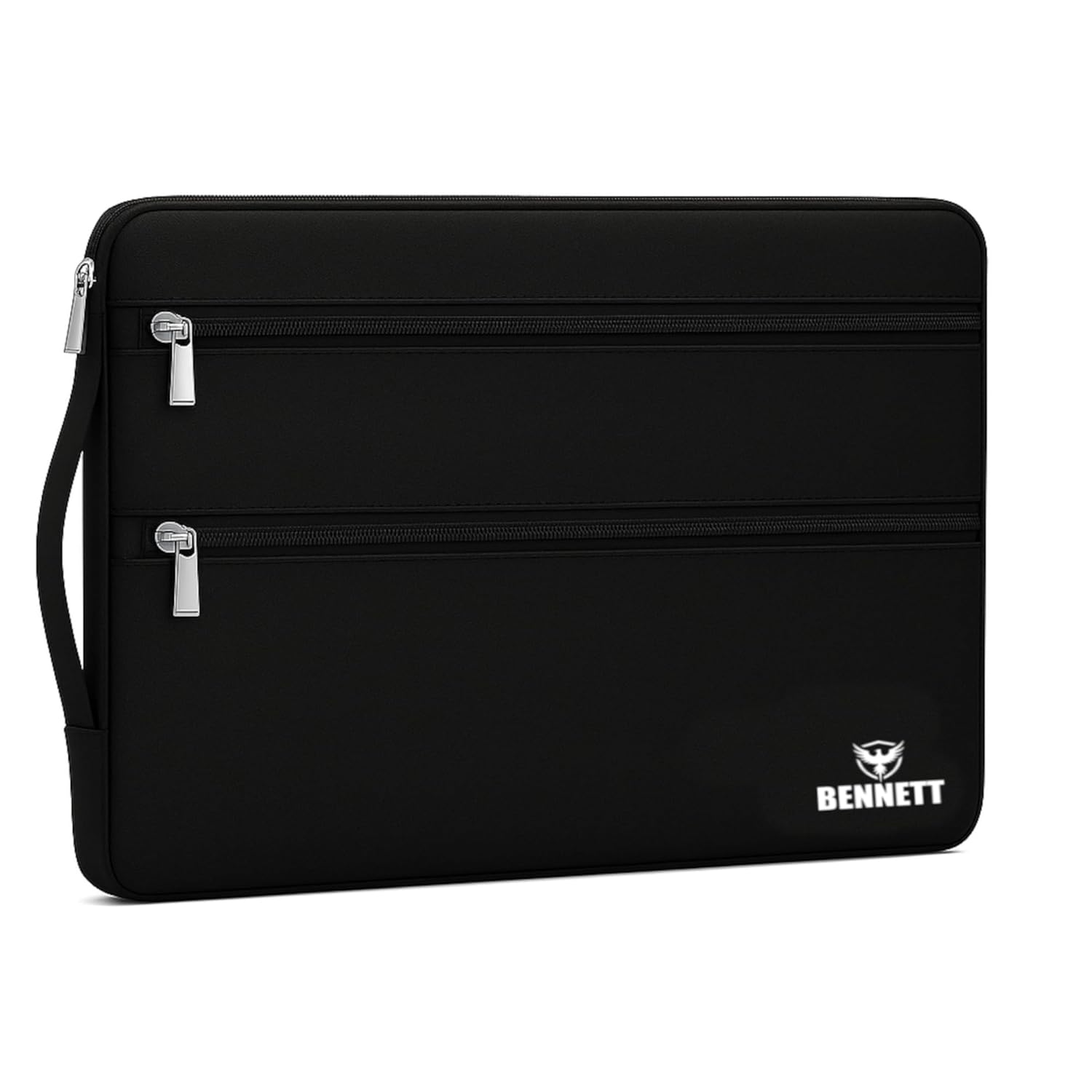 KBBRD Bennett Nylon Drax Laptop Bag Sleeve Case Cover Pouch for 14 Inches Laptop Apple/Dell/Lenovo/Asus/Hp/Samsung/Mi/MacBook/Ultrabook/Thinkpad/Ideapad/Surfacepro,Laptops,Tablets (Black,Drax Sleeve)
