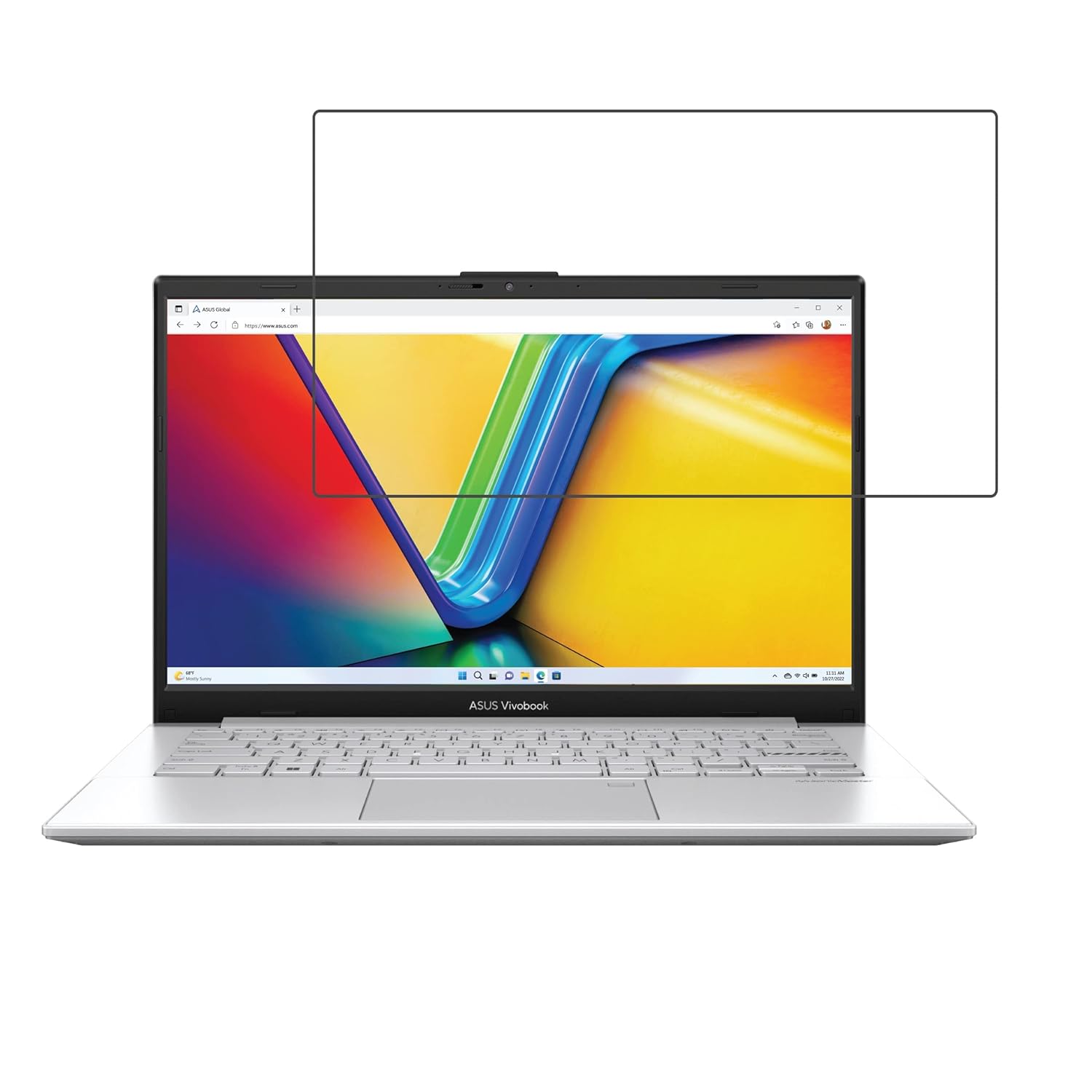 DVTECH 9H Crystal Clear unbreakable laptop Screen protector for ASUS Vivobook Go 14 (E1404F)(14 inch) (Not a Tempered glass)